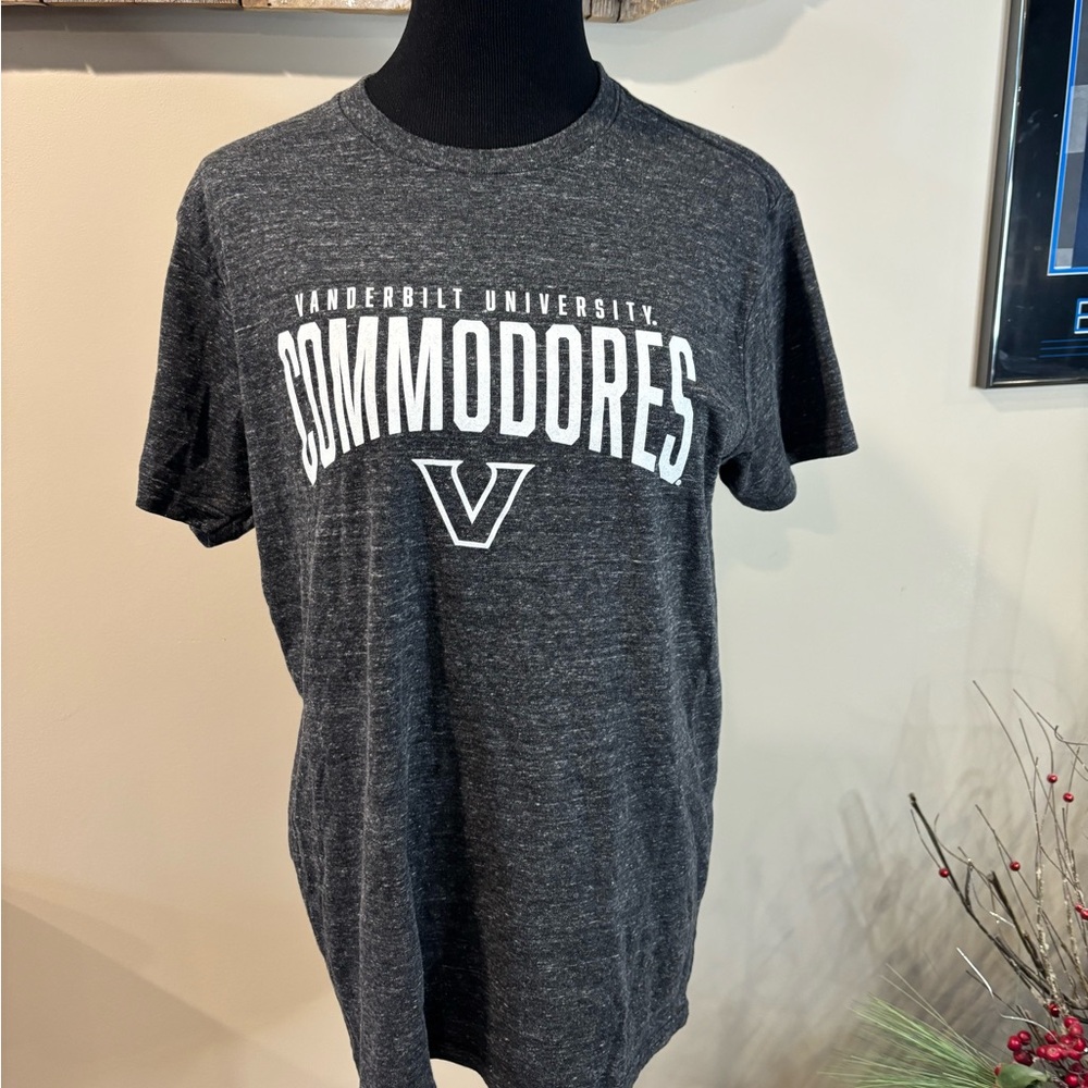 Gray Short Sleeve Commodores Tee with Logo